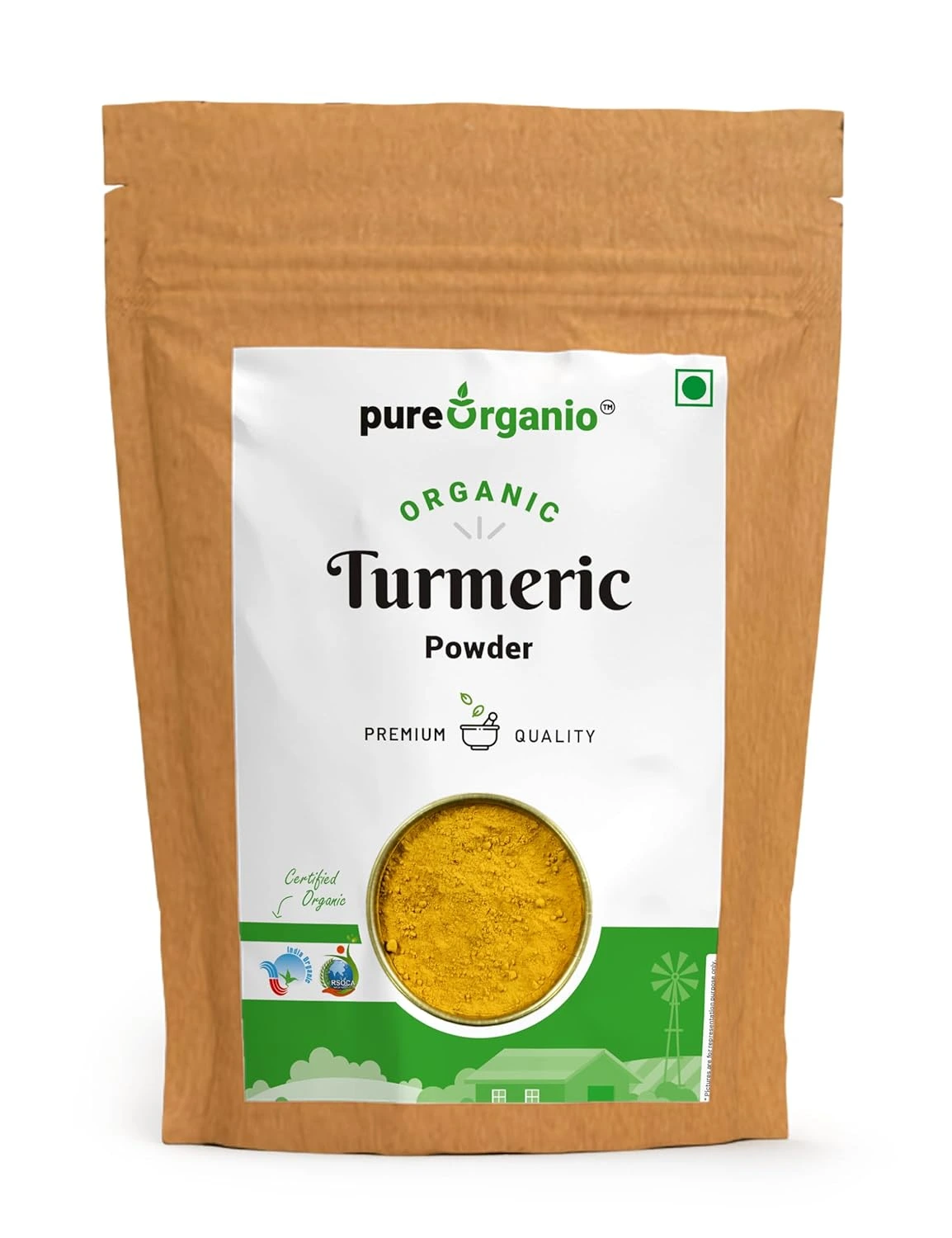 Pure Organio Organic Turmeric Powder, Haldi Powder Organic - Image 2